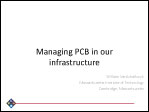 Managing PCB in our infrastructure