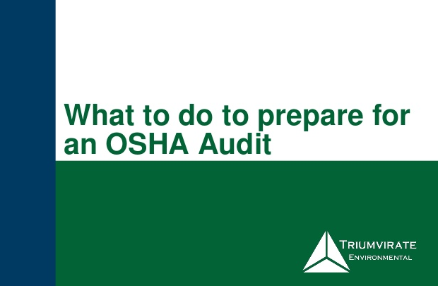 What to do to prepare for an OSHA audit slide