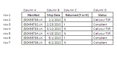 TSR Manifest Sample