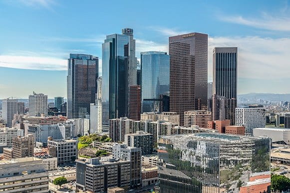 Los Angeles aerial of the city