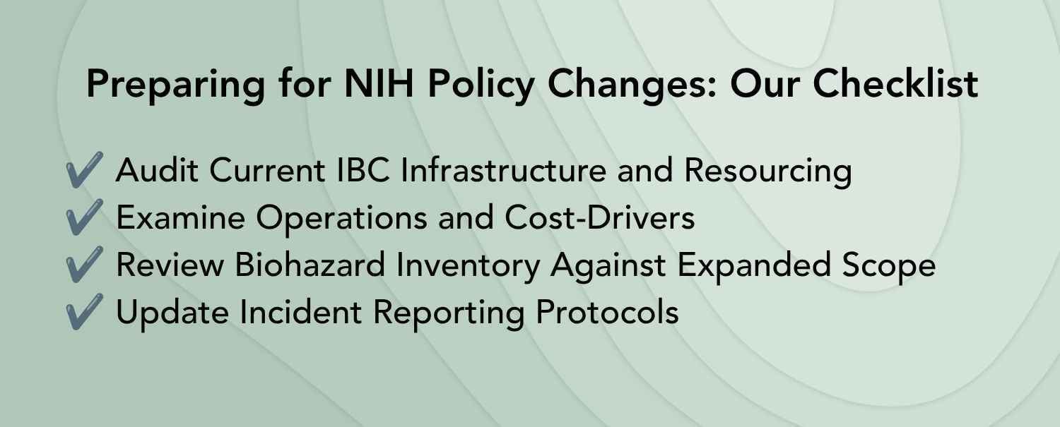 nih-biosafety-policy-changes-checklist