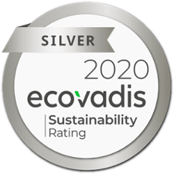 2020 Silver ecovadis sustainability rating