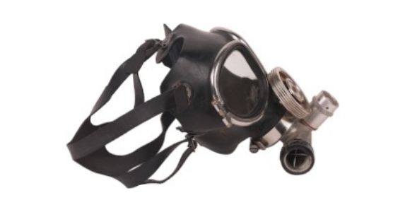 full face fitted respirator with eye protection