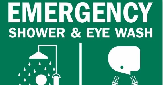 emergency shower and eyewash sign