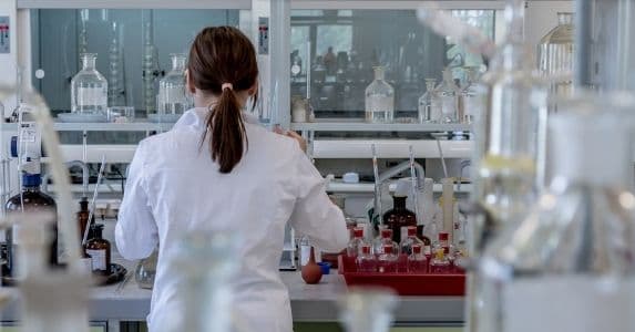 woman working in lab