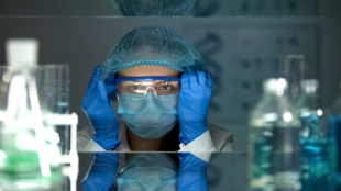 Girl In Laboratory